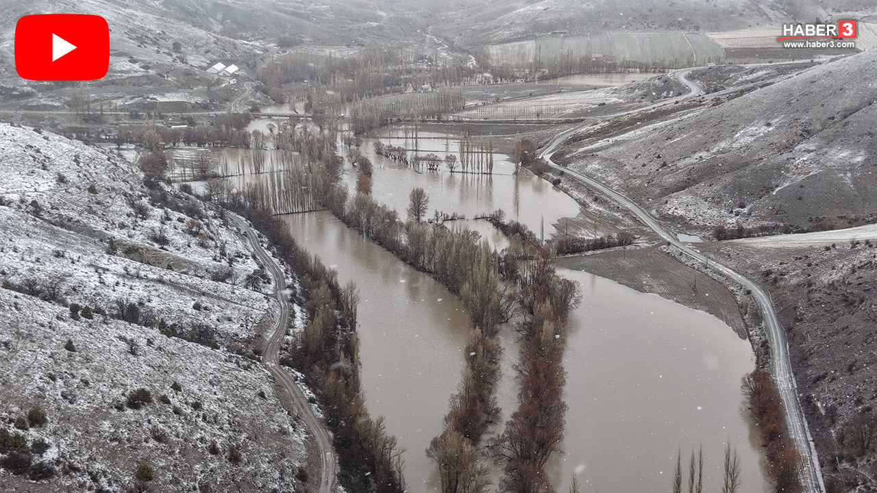 Türkiye'nin dev ırmağı 40 yıl sonra yeniden taştı; sular yolu yuttu