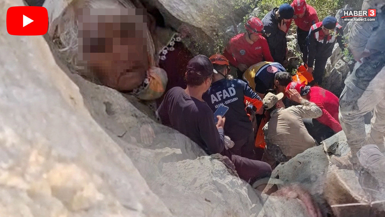 Antalya'da mucize kurtuluş! 80 yaşındaki Ayşe teyze 5 etrelik yarıktan sağ çıkarıldı