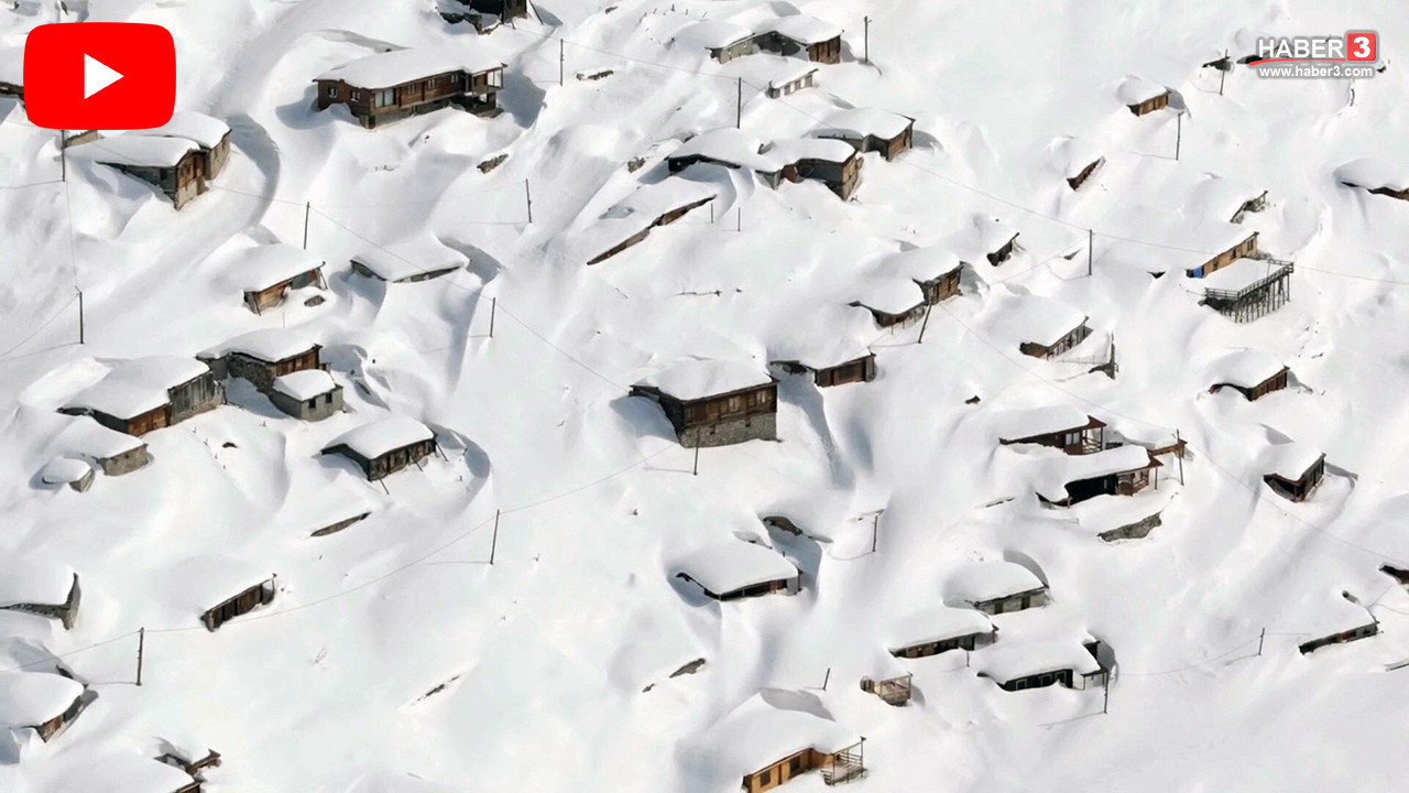 Türkiye'nin yemyeşil zirvesi bembeyaz oldu; evler bile karlar altında kaldı