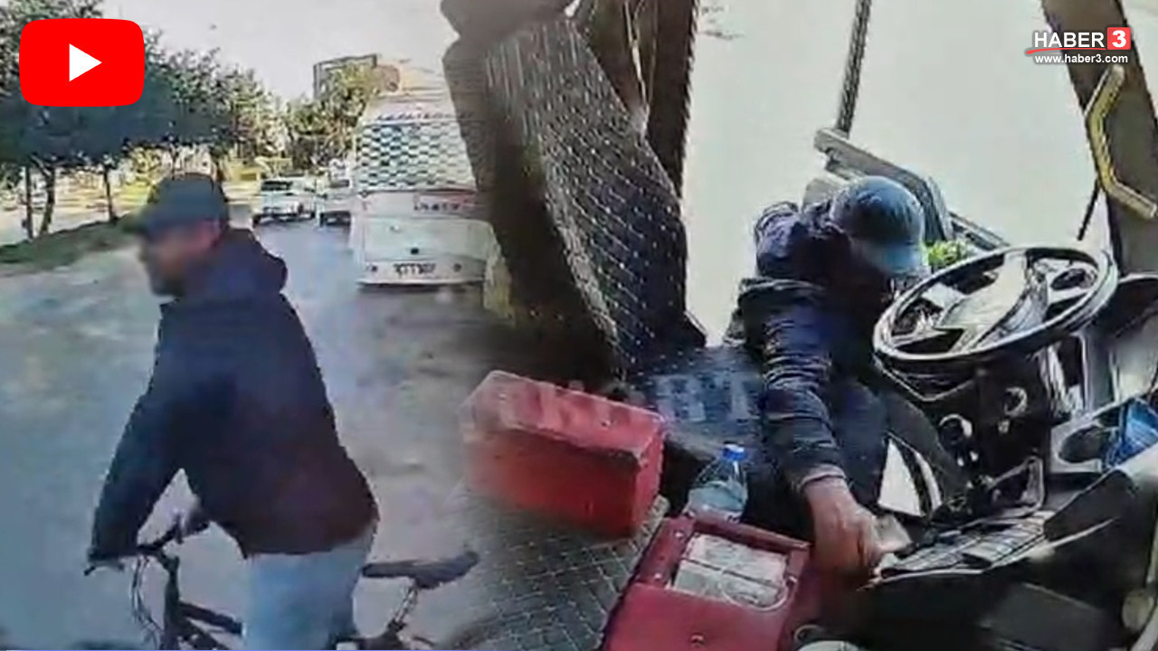 Önce keşif yaptı, sonra çaldı: Bisikletli hırsız kamerada!