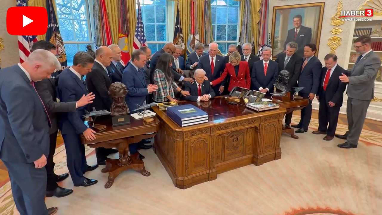 Oval Ofis’te ilginç anlar... Beyaz Saray'dan gelen bu görüntüler olay oldu!