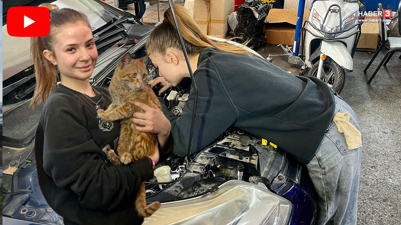 Oto sanayide 17 yaşında gencecik bir kız çocuğu... 17 yaşında oto tamircisi oldu