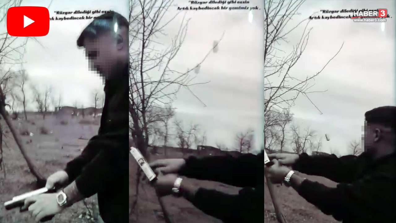 Eli silahlı maganda hem korku saçtı hem de görüntüleri sosyal medyadan paylaştı