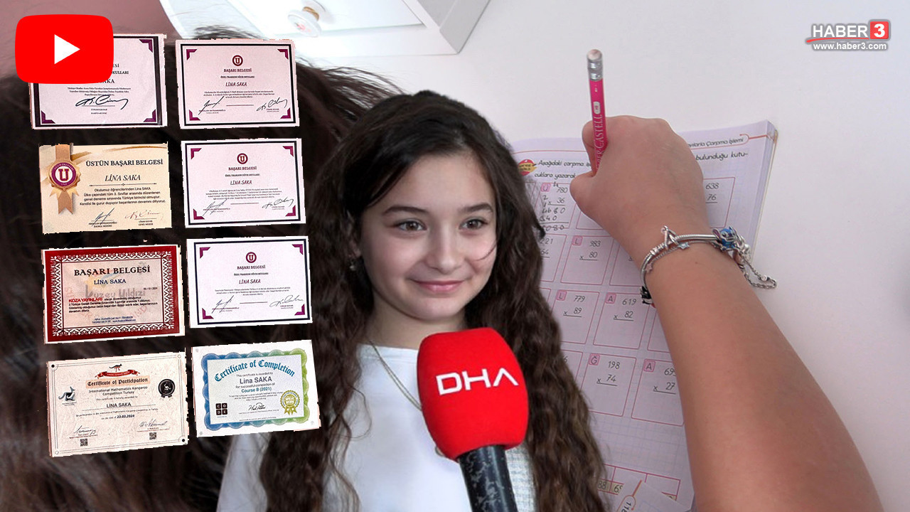 Trabzonlu 10 yaşındaki minik Mina Matematik Olimpiyatları'nın dünya şampiyonu oldu!