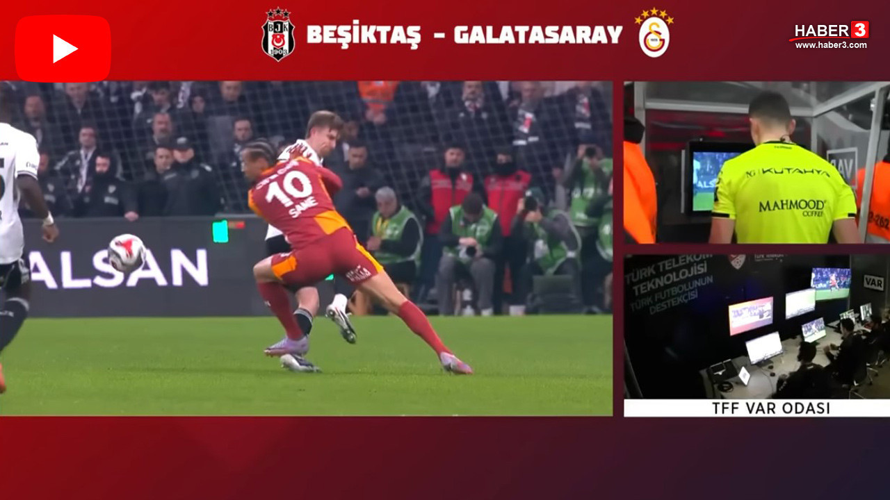 Beşiktaş - Galatasaray derbisinin VAR kayıtları açıklandı: İşte Sane'nin tartışmalı pozisyonu...