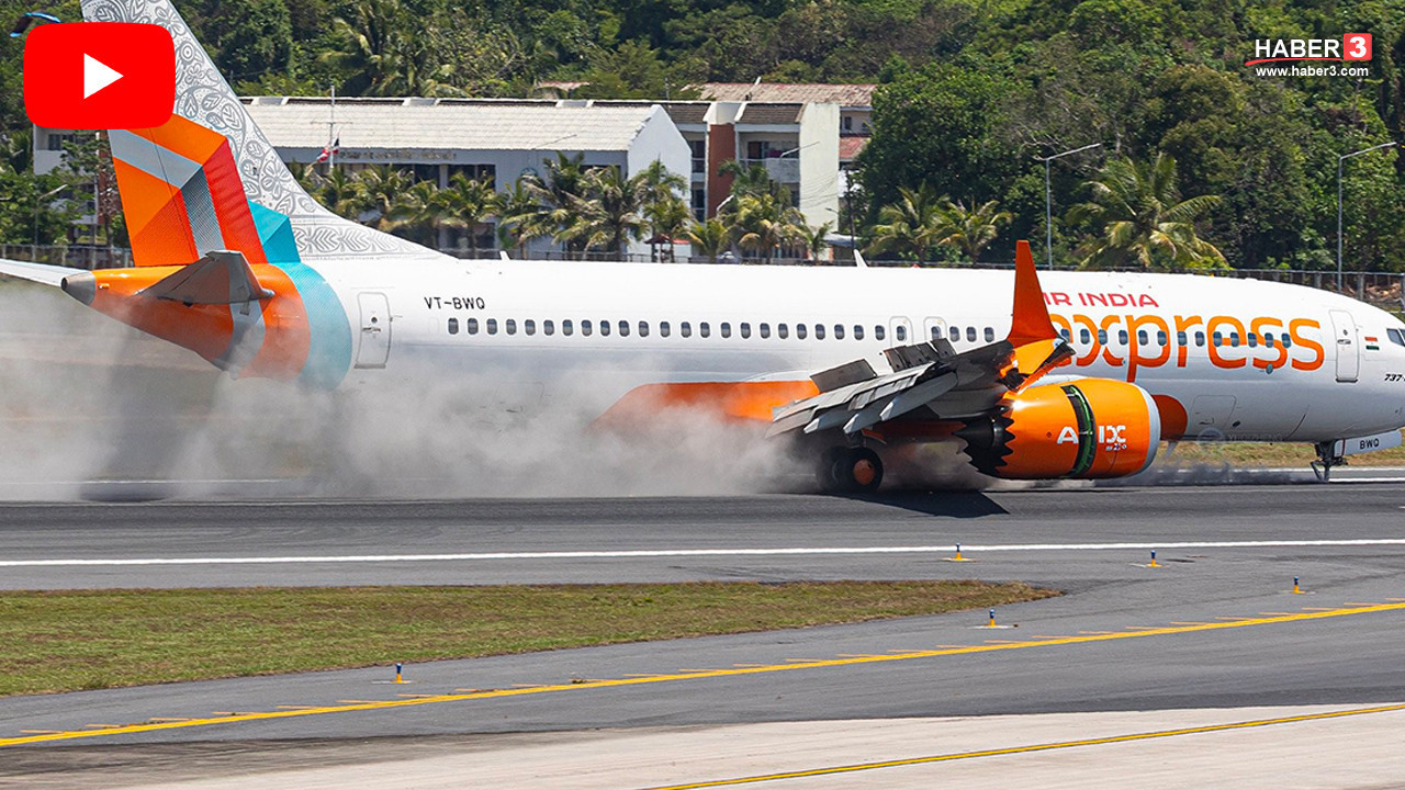 131 yolcusu ve 7 mürettebatı bulunan yolcu uçağı piste sert iniş yaptı, iniş takımları koptu...