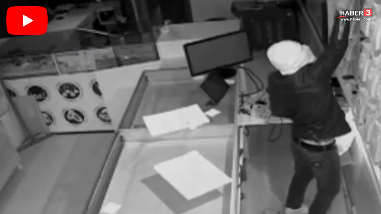 Kuyumcudaki kaşla göz arasındaki hırsızlık saniye saniye kameralara yansıdı