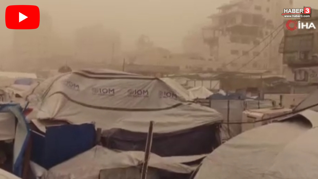 Gazze'yi İsrail'in saldırıları yetmezmiş gibi iimdi de kum fırtınası vurdu