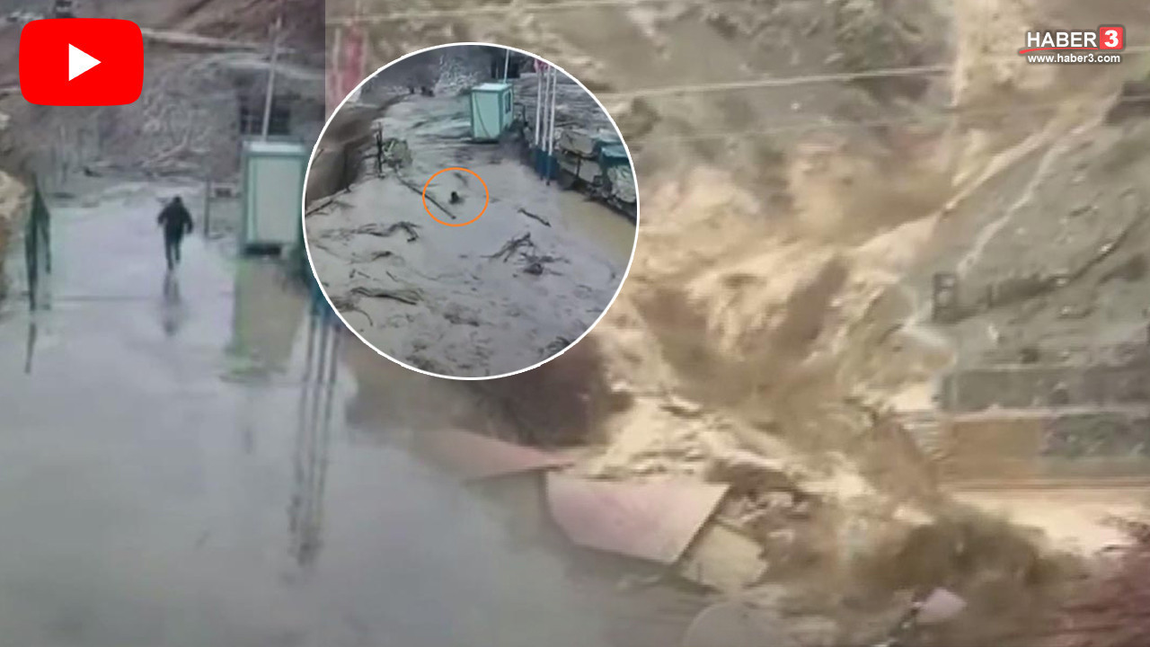 Şırnak'ta sağanak felakete dönüştü: Güvenlik görevlisi canını zor kurtardı!