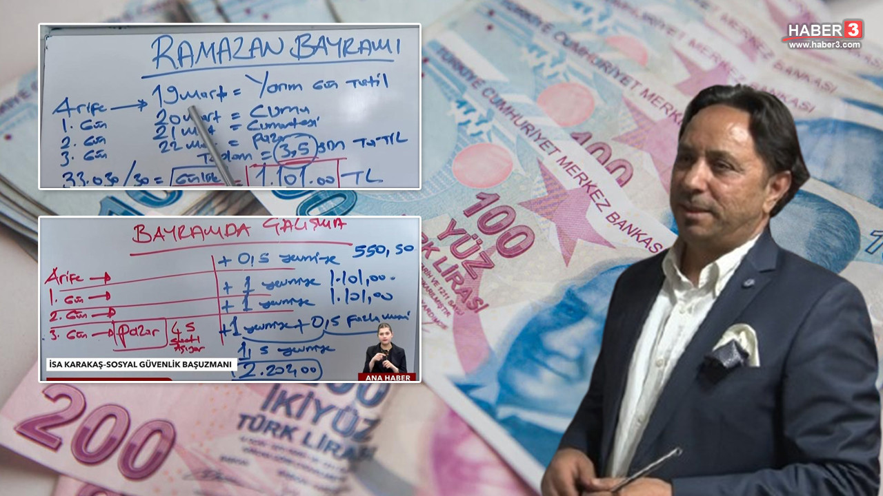 Bayramda çalışacak olanlar dikkat! İsa Karakaş ödenmesi gereken mesai ücretlerini tek tek hesapladı