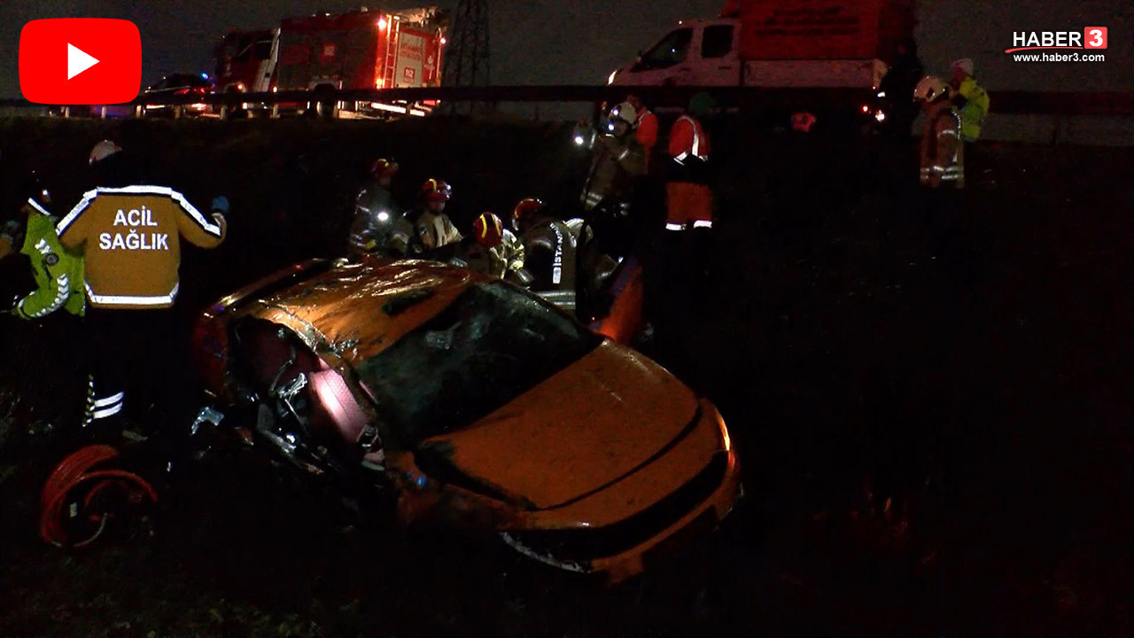 Bir taksi yağışlı havada su kanalına uçtu: 3 kişi öldü, 1 de yaralı var