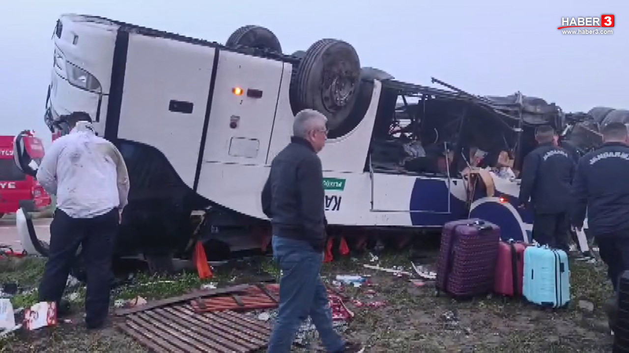 Bayram sabahı korkunç kaza: Yolcu otobüsü devrildi! Çok sayıda yaralı var