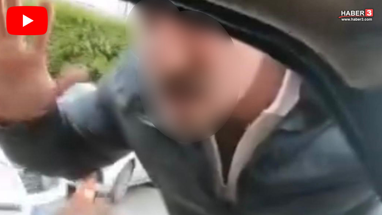 Trafik magandası bir ailenin olduğu araca saldırdı! Dehşete düşüren anlar kamerada