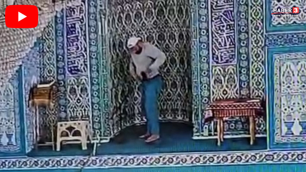 Oltalı hırsız camiden öyle bir şey çaldı ki... Akılalmaz hırsızlık saniye saniye kamerada