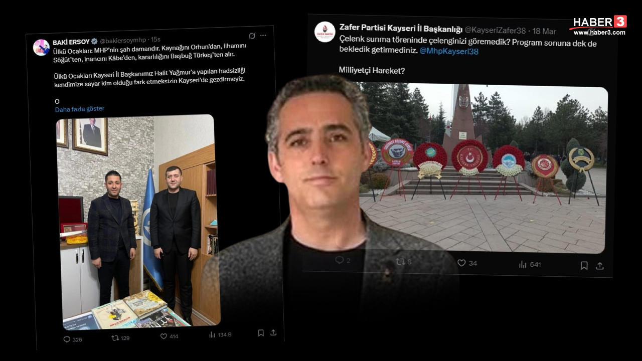 Çelenk tartışmasında MHP'liler ile Zafer Partililer birbirine girdi..