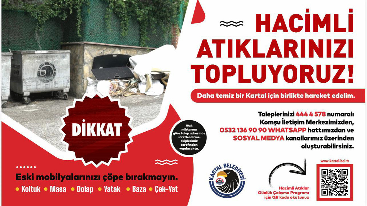 Kartal’da Hacimli Atıklar İçin Yeni Dönem