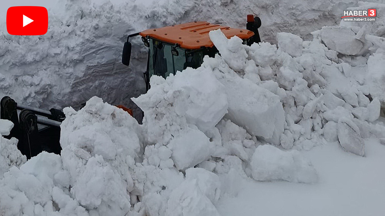 Nisan ayında beyaz esaret! Kar tünellerinin yüksekliği 4 metreyi aştı!