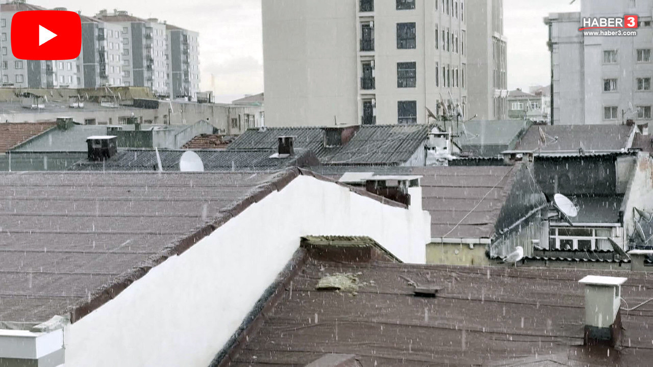 İstanbul'da sıcaklık aniden düştü, bazı ilçeler dolu yağışıyla beyaza büründü