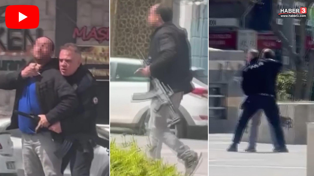 Kent meydanında şoke eden olay: Pompalı tüfekle yürürken yakalandı