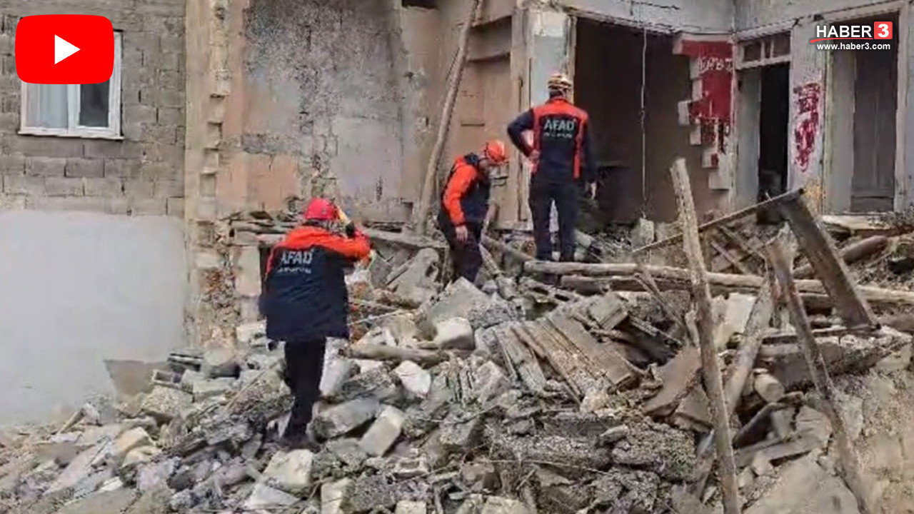 Gaziantep'te sağanak yağışa dayanamayan bir bina çöktü, 2 kişi enkazdan kurtarıldı!