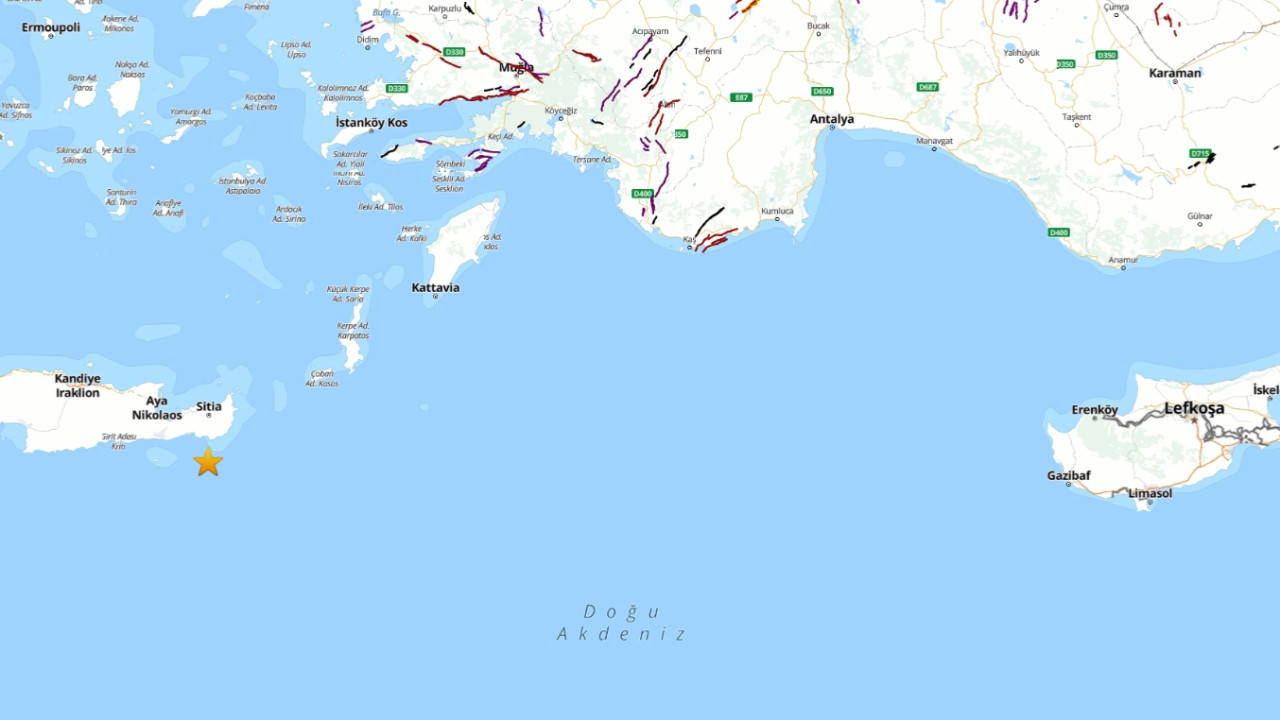 Akdeniz'de bir deprem daha..AFAD büyüklüğünü 4.7 olarak duyurdu