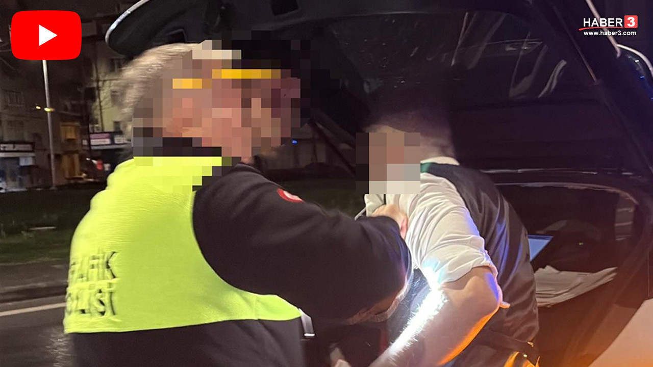 Alkollü sürücü hem teşekkür etti hem polisin sabrını zorladı!