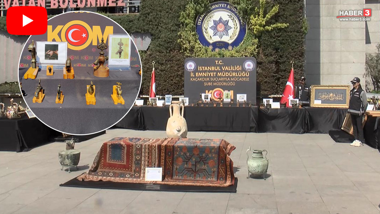 İstanbul'da dev tarihi eser operasyonu: Emniyetin bahçesi müzeye döndü!