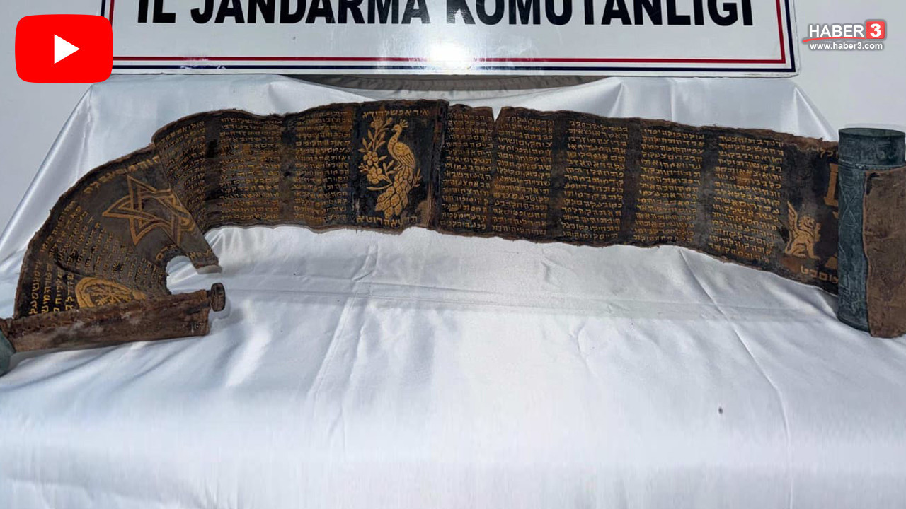 İki metrelik piton derisine altın yazmalı kitap ele geçirildi!