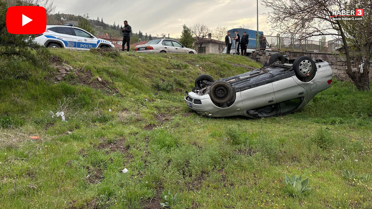 Virajı alamayan otomobil takla attı, sürücüsü ehliyetsiz bir çocuk çıktı!