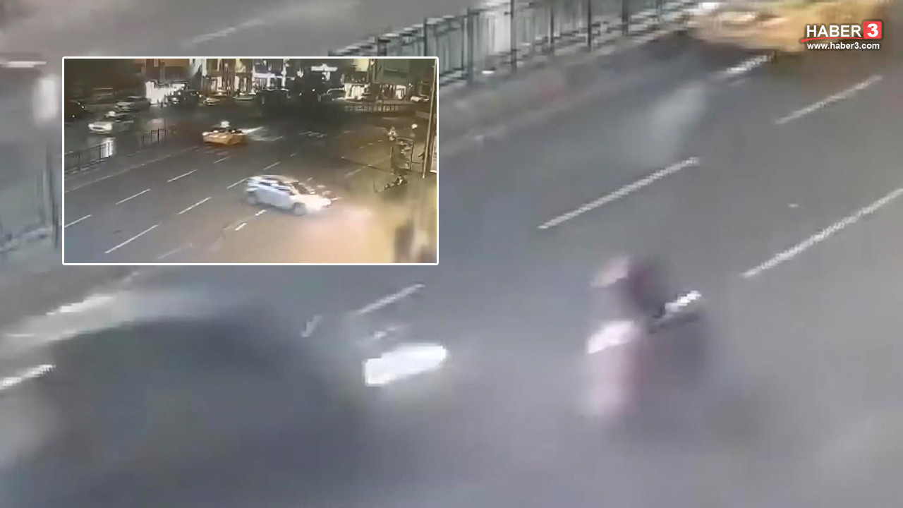 Otomobilin çarptığı motosiklet durağa daldı: Ölü ve yaralılar var!