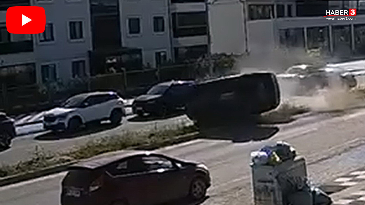 Tekirdağ'da korkunç kaza! Otomobiln 25 metre boyunca taklalar attığı kaza anı saniye saniye kamerada