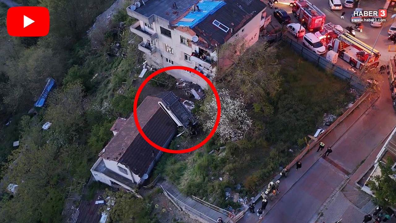 İstanbul'da korkunç kaza! Okul servisi evin çatısına uçtu, sürücü hayatını kaybetti