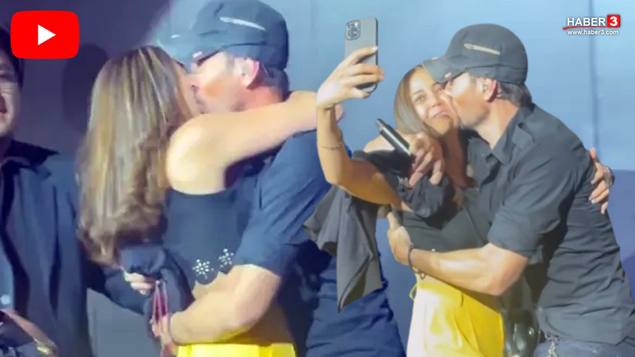 Ünlü şarkıcının konserinde olay! Selfie için sahneye atlayan hayranını dudaklarından öptü!