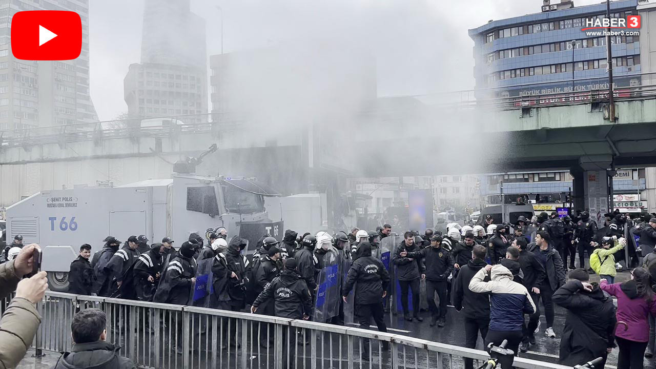 Mecidiyeköy'de 1 Mayıs müdahalesi! Polisin TOMA'lı müdahalesinde çok sayıda gözaltı var!