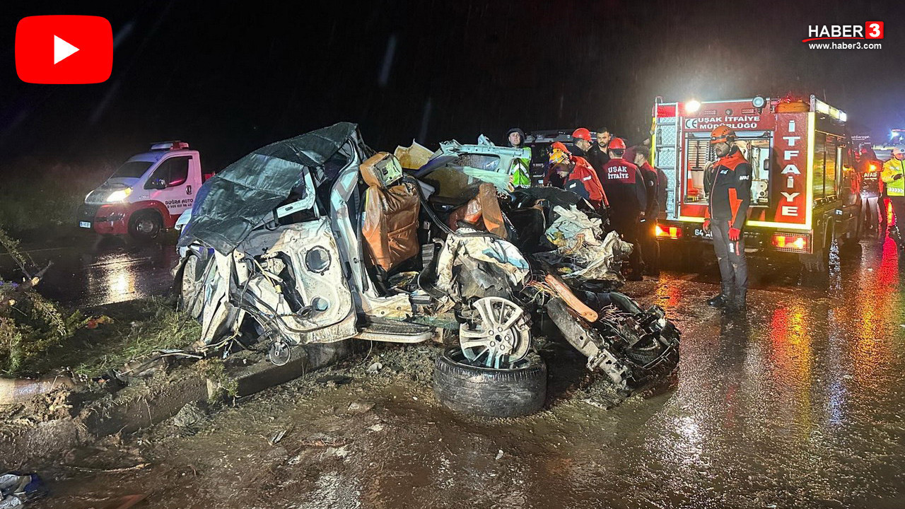 Uşak'ta 7 araçlı zincirleme trafik kazası: Aynı aileden 4 kişi öldü, 34 yaralı var