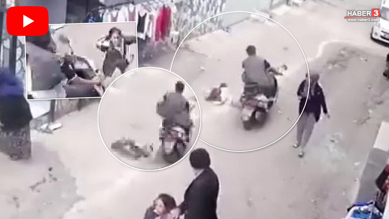 Motosikletli trafik teröristi minik çocuğu ezip kaçtı!