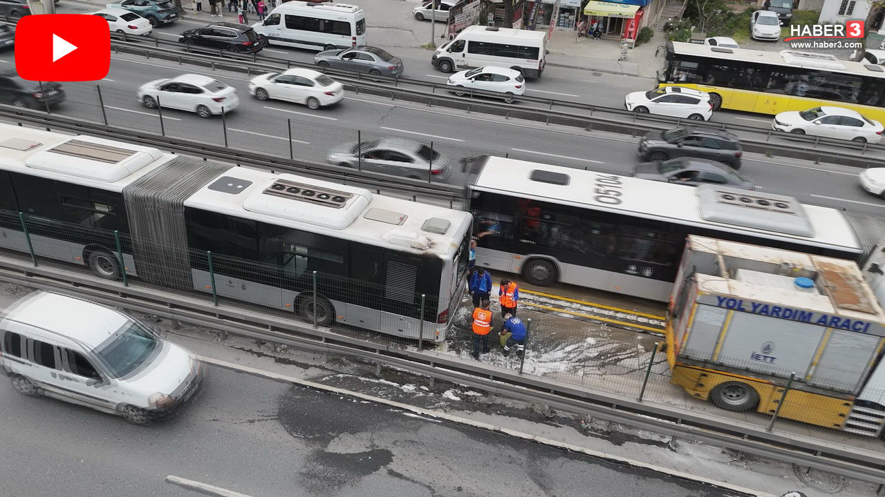 İstanbul'da metrobüste yangın paniği! Yolcular apar topar tahliye edildi: Seferlerde aksama yaşandı