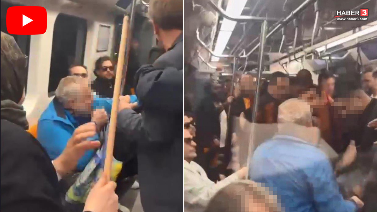 Şampiyonluk kutlaması metroyu karıştırdı: Oklavalı müdahale kamerada!
