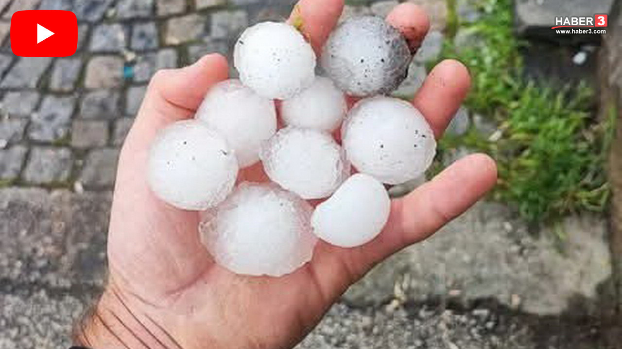 Bir ilimizde ceviz büyüklüğünde dolu yağdı, gören gözlerine inanamadı!