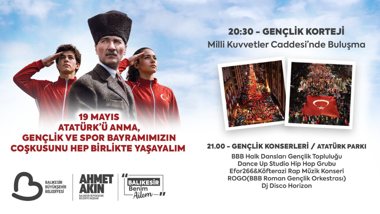 Balıkesirli Gençler Gençlik Korteji'nde Buluşacak