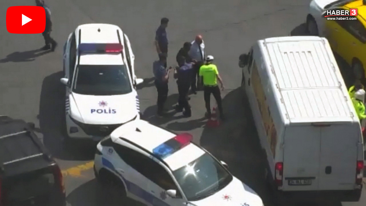 Dolmabahçe'de minibüsün çarptığı kadın polis memuru ağır yaralandı
