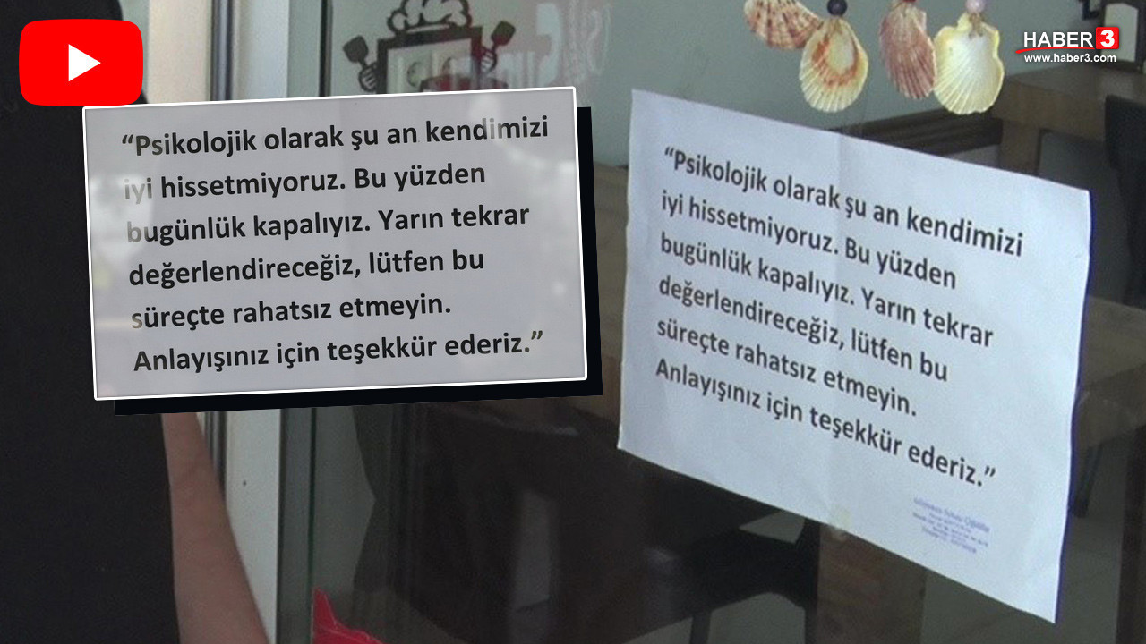 Antalya'da esnaftan viral olan yazı: ''Psikolojik olarak kapalıyız, rahatsız etmeyin''