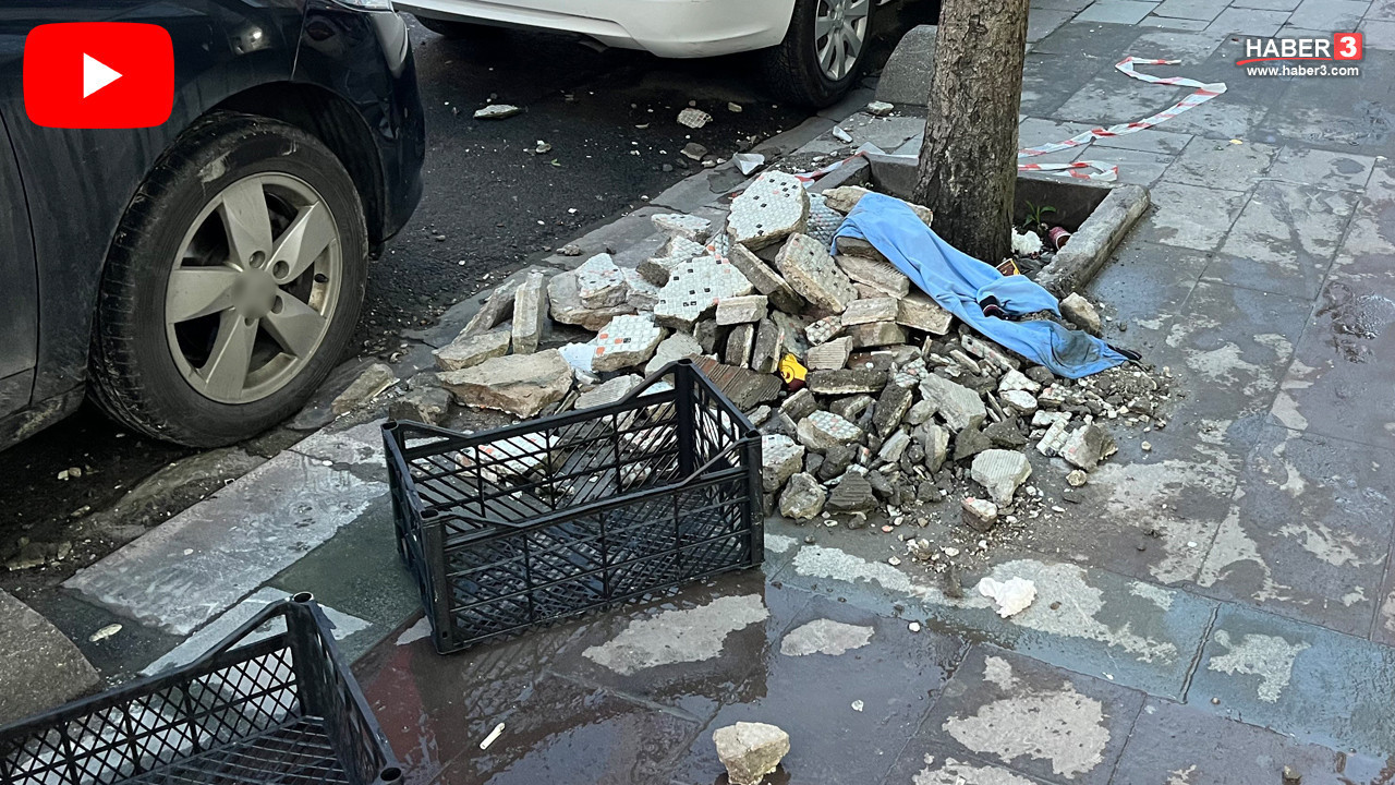 Küçükçekmece'de 6 Katlı Binanın Dış Cephesi Çöktü: Faciadan Kıl Payı Dönülen Anlar Kamerada
