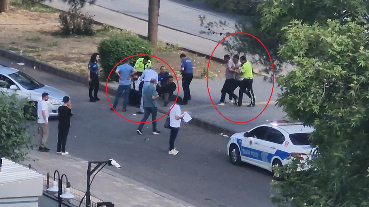 Adliye önünde polise saldırı: 4 kişi gözaltına alındı