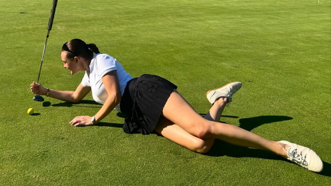 Bikinili pozlarıyla büyülemişti... Melis Sezen bu sefer de golf sahasına indi