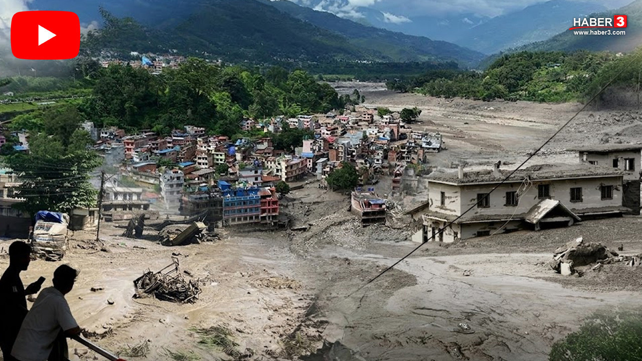 Nepal’deki sel felaketinde can kaybı yükseldi; dev suların geldiği an kamerada!