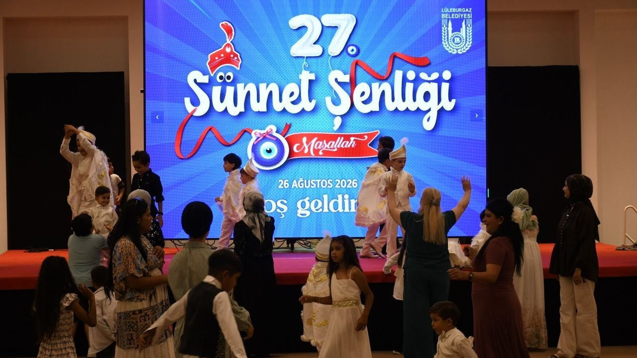 Lüleburgaz’da 27’nci Sünnet Şenliği’nde çocuklar doyasıya eğlendi