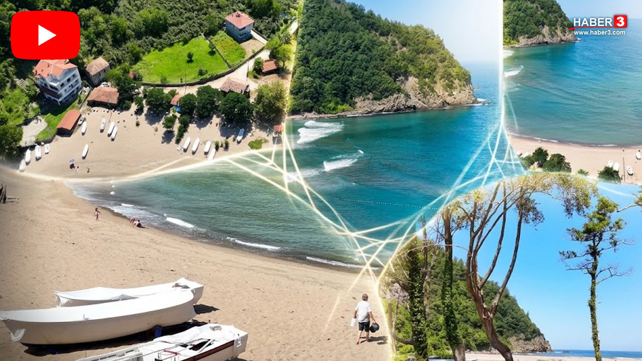 Amasra'nın saklı cenneti Göçkündemirci Plajı dron kamerasında