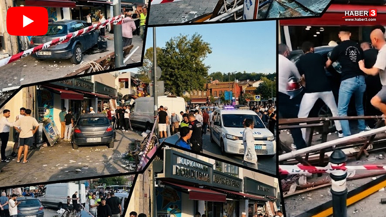 İstanbul'da otomobil kaldırımdaki yayaların arasına daldı: Yaralılar var, feci kaza kamerada!