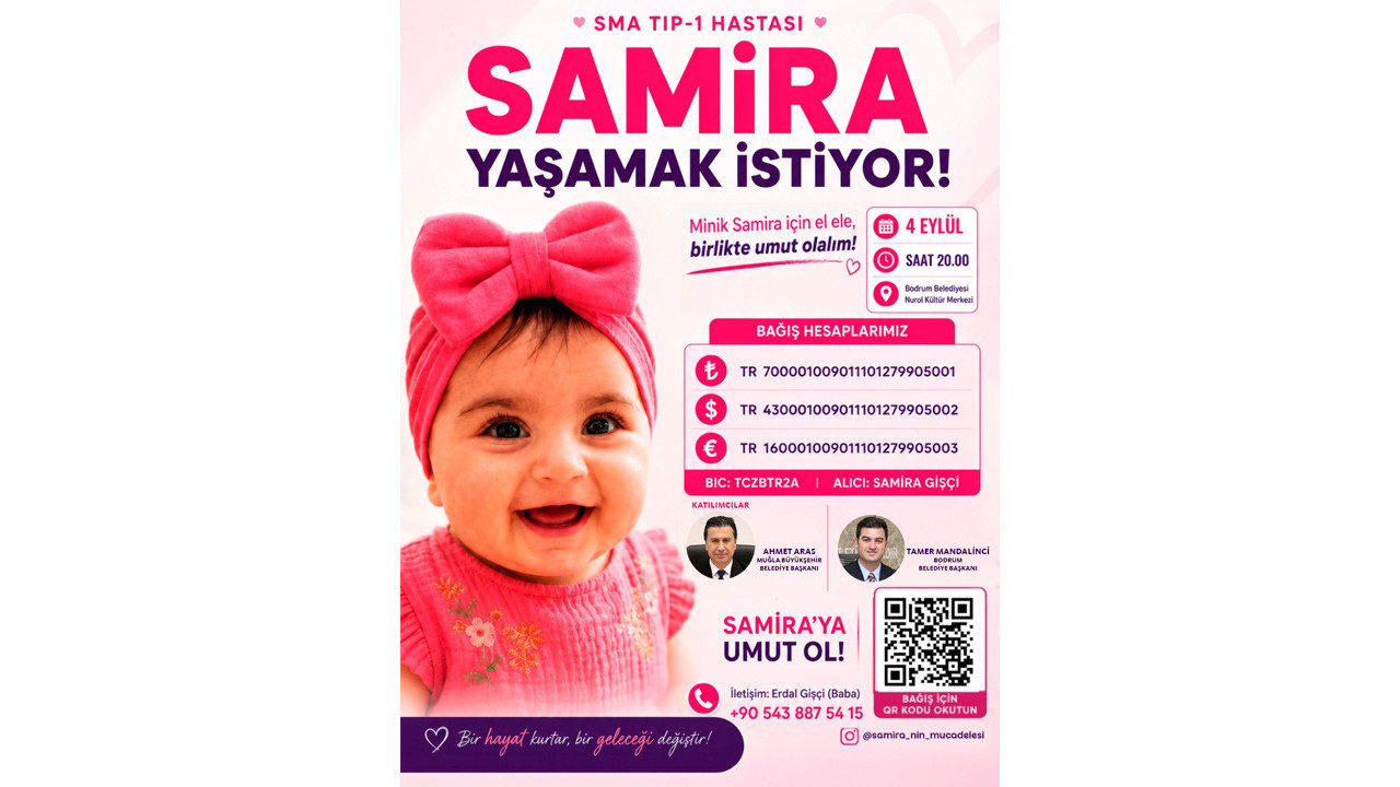 Bodrum'da Minik Samira için Dayanışma Yayını Düzenlenecek